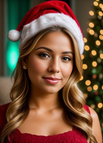Stunning Photography: Cute Latina Woman Christmas Portrait