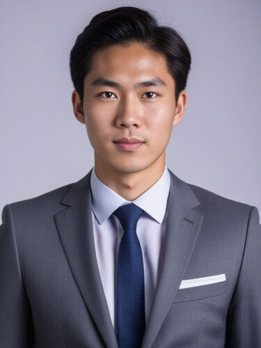 Studio Portrait of a Young East Asian Man