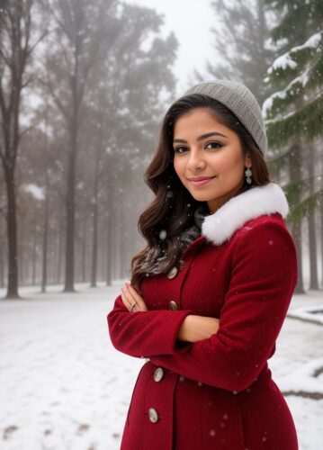 Stunning Christmas Portrait of a Latina Woman