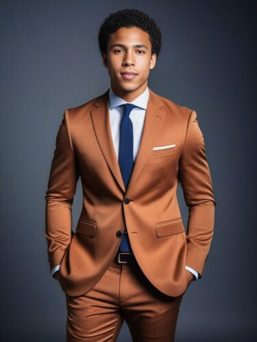 Young Mixed Race Man in a Tailored Suit