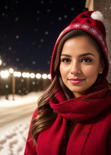 Stunning Christmas Portrait in the Snow