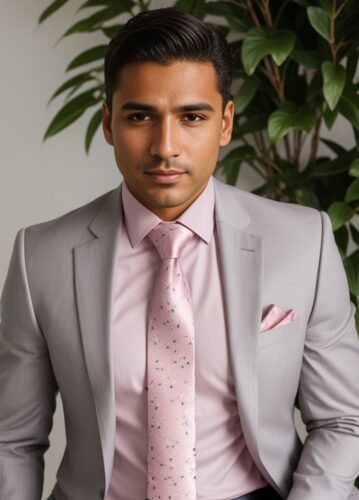 Professional Hispanic Man in Light Grey Suit