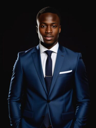 Young West African Man in Modern Suit