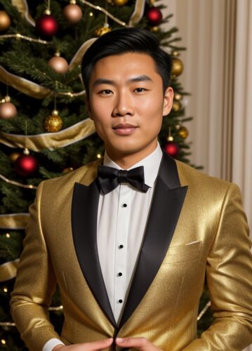 Asian Man with Elegant Black Tie