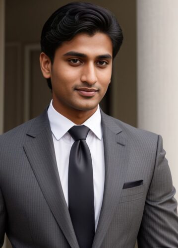 South Asian Man in Formal Business Attire