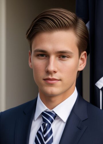 Caucasian Young Man in a Professional Setting