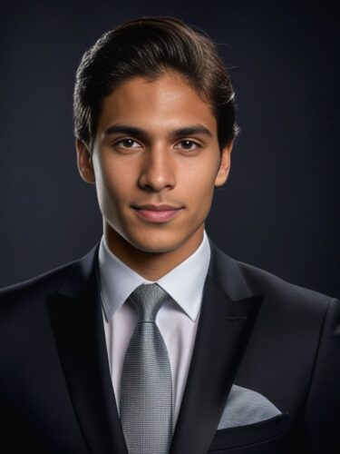 Studio Portrait of a Young South American Man