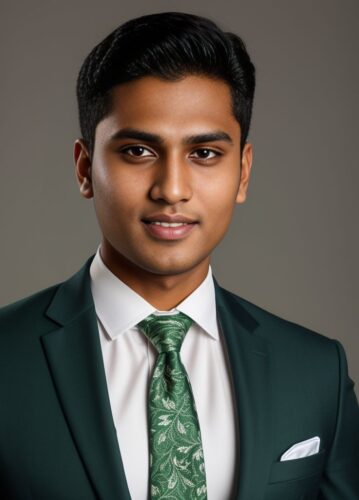 Young South Asian Man in Business Headshot