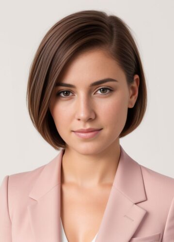 Professional Headshot of Young Woman in Pink Suit