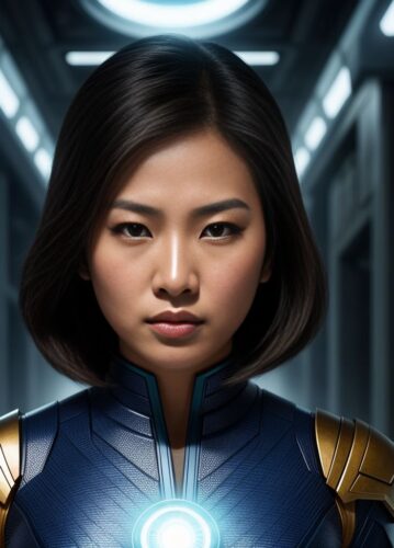 Asian Superheroine with the Power of Precognition