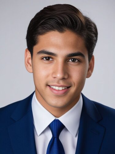 Professional Studio Headshot of a Young Hispanic Man