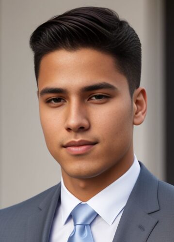 Formal Business Image of a Young Hispanic Man