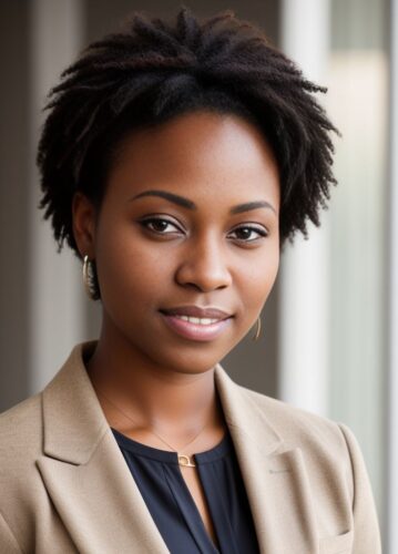 Headshot of a Young African-American Woman Software Developer