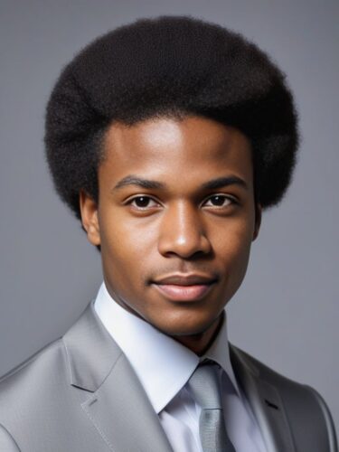 Professional Headshot of Young Afro-Brazilian Man