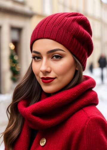 Stylish Young Latin Woman in Winter Fashion