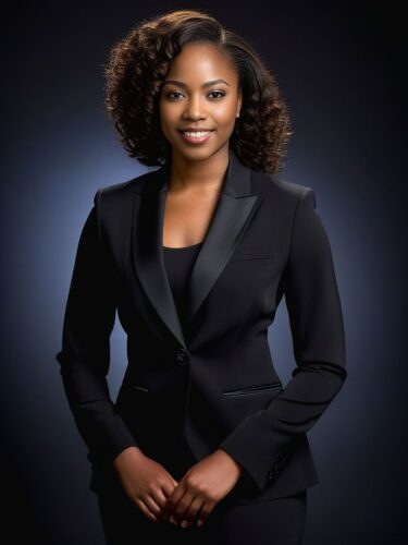 Professional Studio Headshot of Young African American Woman