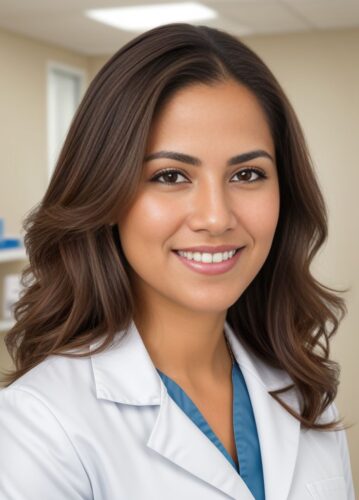 Professional Headshot of Hispanic Woman Pediatrician