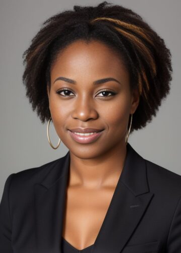Professional Headshot of Young African-American Woman CEO