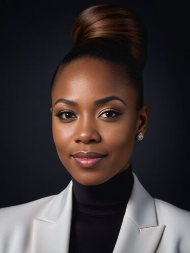 Professional Studio Headshot of African American Woman