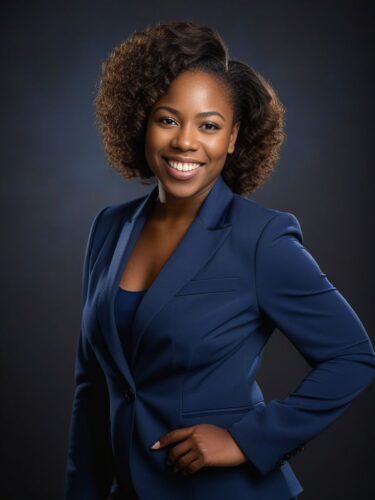 Professional Headshot of a Happy Young Black Woman