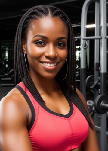 Headshot of a Young Black Woman Fitness Coach
