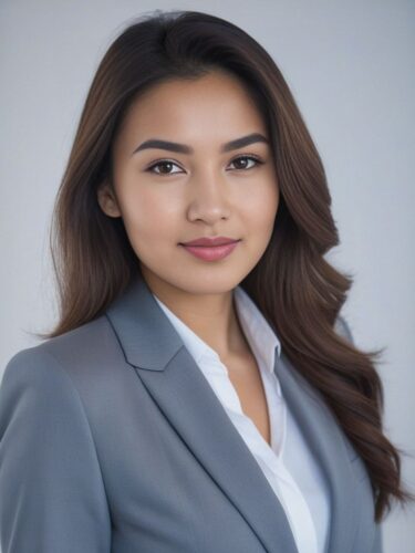 Headshot of a Content Young Central Asian Woman