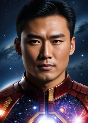 Asian SuperHero Man with space manipulation powers