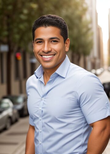 Hispanic Entrepreneur with a Beaming Smile