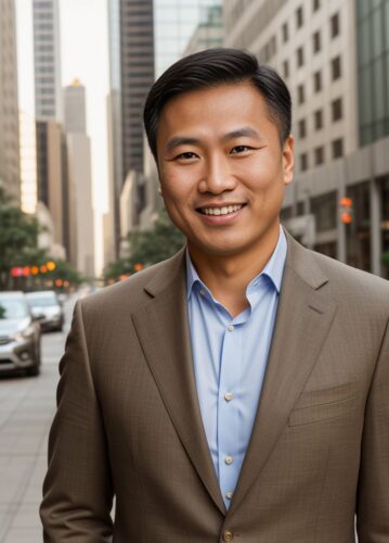 Asian Business Strategist with a Wide Smile