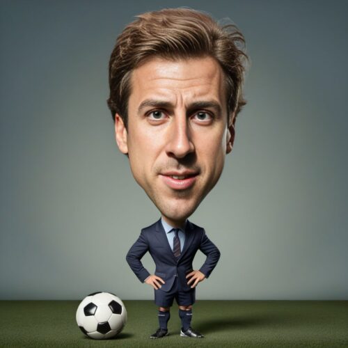 Caricature of a Young Soccer Player