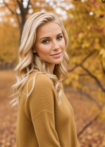 Blonde Woman Thanksgiving Photoshoot