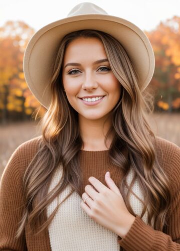 Young Happy Woman Thanksgiving Photoshoot Portrait
