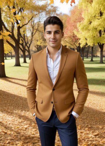 Spanish Young Man in Stylish Thanksgiving Outfit