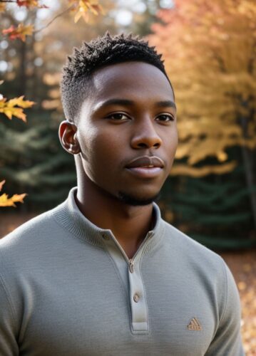 Black young man in a professional Thanksgiving shoot