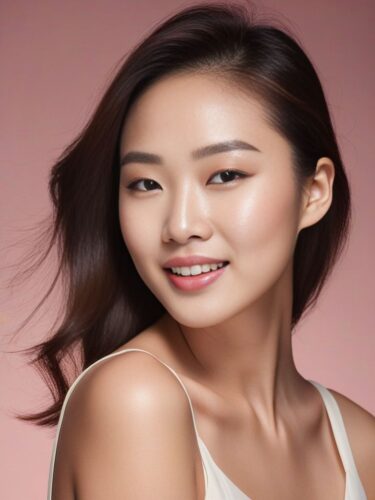 Joyful Young East Asian Woman