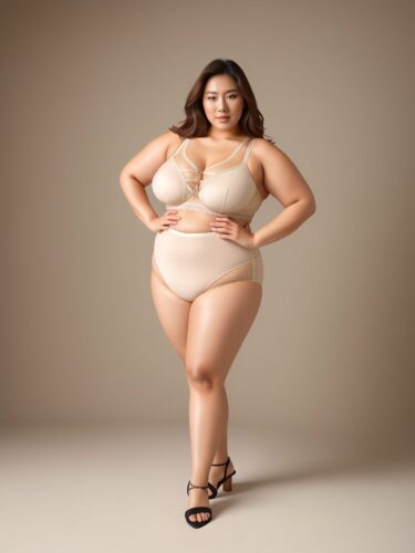 Plus Size Asian Underwear Model Woman