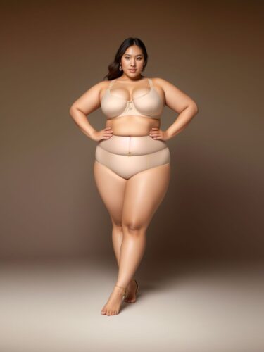 Plus Size Asian Underwear Model Woman