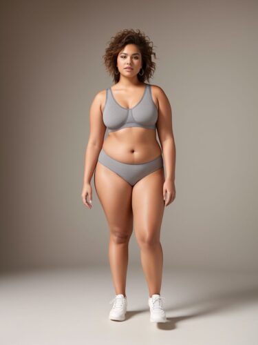 Native American Plus Size Underwear Fashion Model