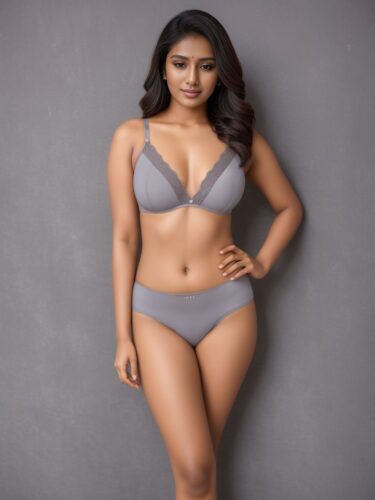 Young South Asian Woman in Stylish Professional Underwear
