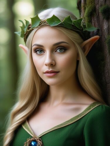 Mystical Elf in Enchanted Forest