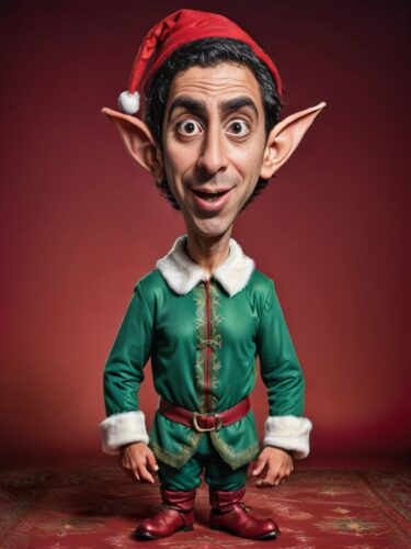 Humorous Caricature of a Middle-Eastern Elf