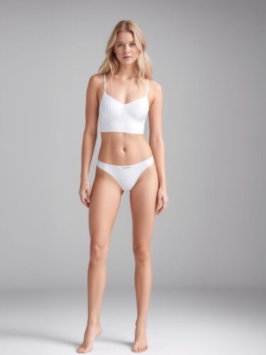 Professional Fashion White Underwear Photoshoot