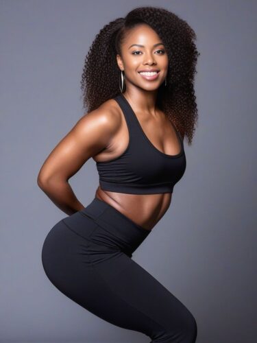 Black Woman in Yoga Pants