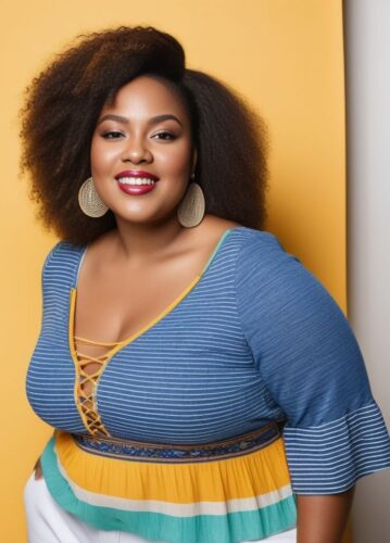 Plus-size Woman in Casual Summer Outfit