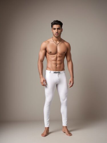 Elegant Middle-Eastern Man in Apparel Modeling