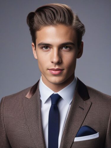 Dapper Young Model with Refined Hairstyle and Smart Fashion