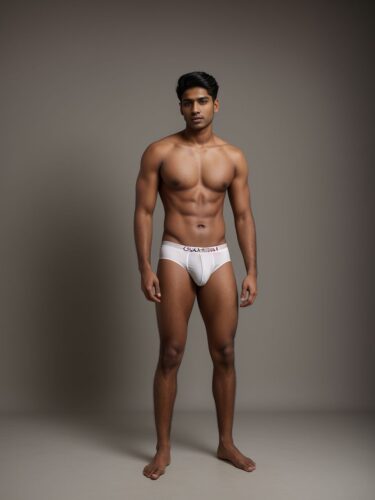 Young South Asian Man’s Fashion Underwear Model