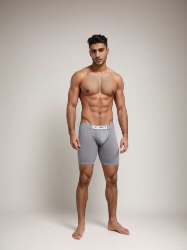 Confident Middle-Eastern Man in Fashion Underwear