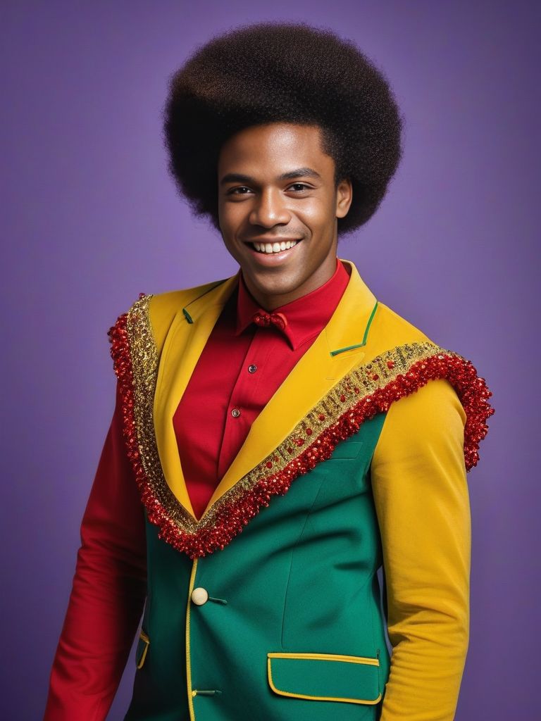Carnival-themed Afro-Brazilian Man | Pincel