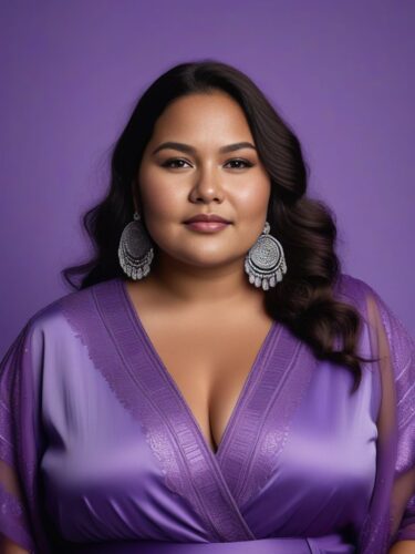 Radiant Plus-Size Indigenous Woman
